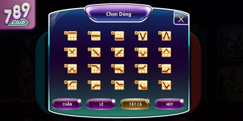 Chọn số lượng dòng cược